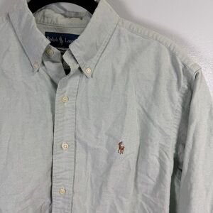 Polo‎ Ralph Lauren Mens Classic Fit Oxford Shirt Light Green L Long Sleeve